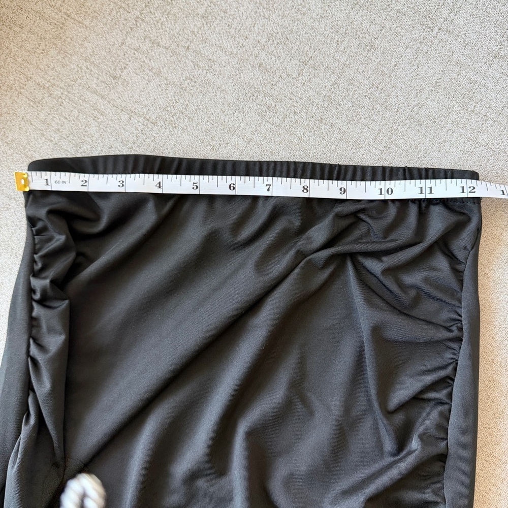 🌞 Black Matching Top Maxi Skirt Set for Vacation Leisure - Picture 8 of 11